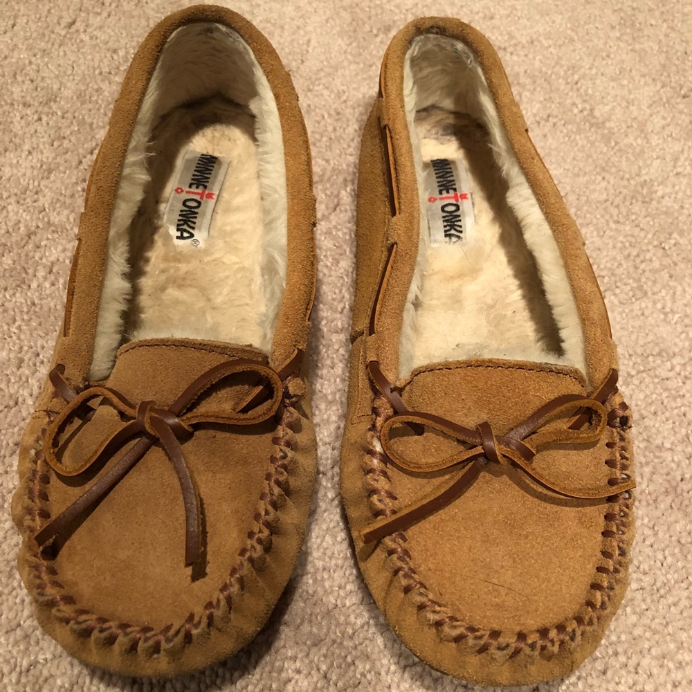 Minnetonka Tan Moccasins
